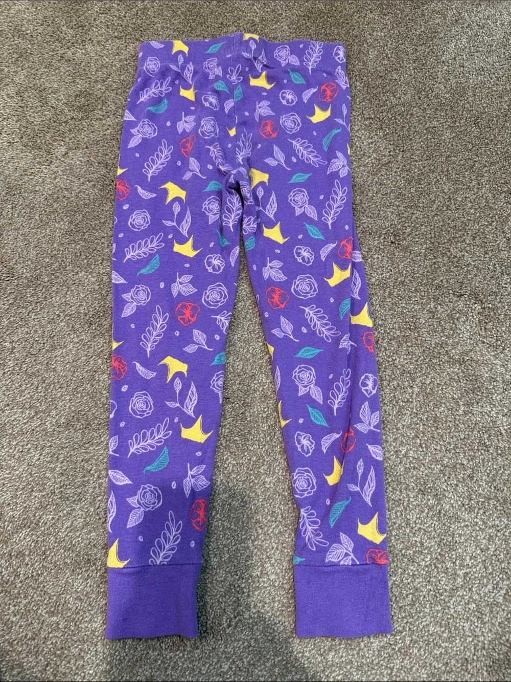 Disney Girls Purple and White Princess Pajama Set